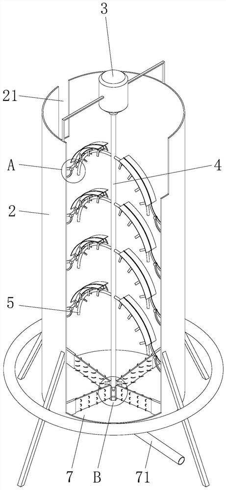 Paint raw material stirring and mixing device