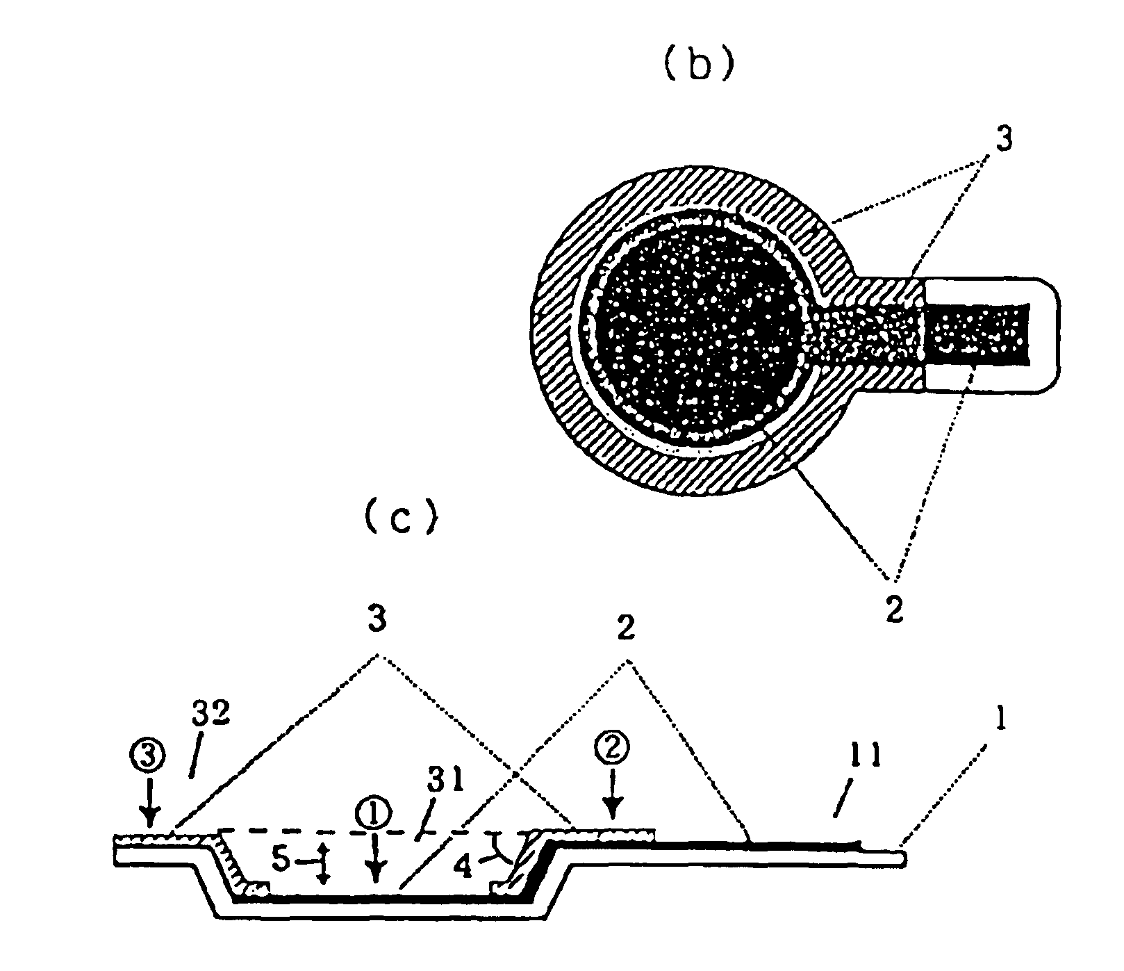 Electrode structure for iontophoresis device and method of producing the same