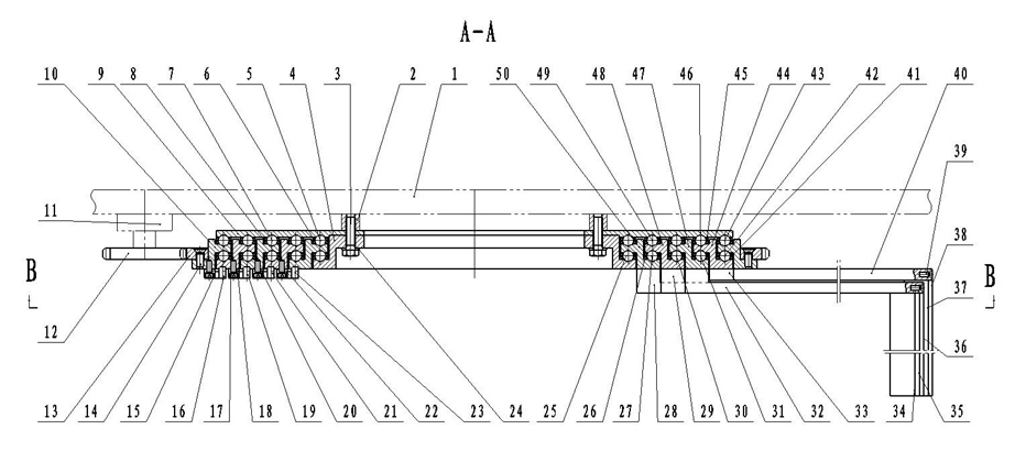 Shielding baffle plate mechanism used for vertical multi-target vacuum coating machine