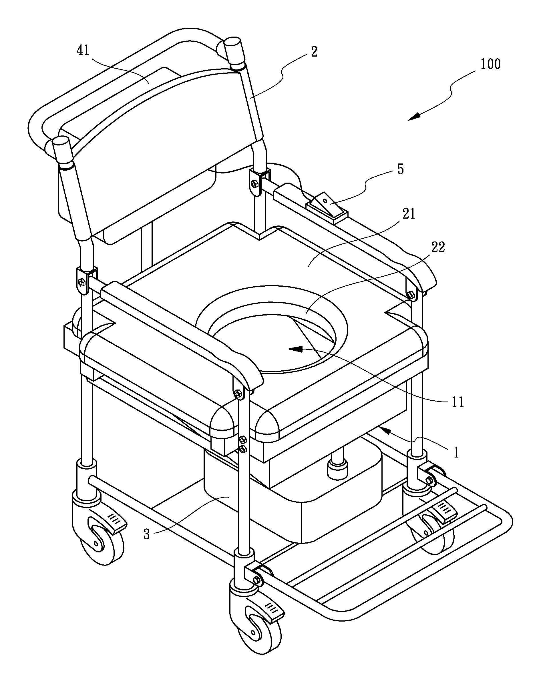 Chair with Urinal Device