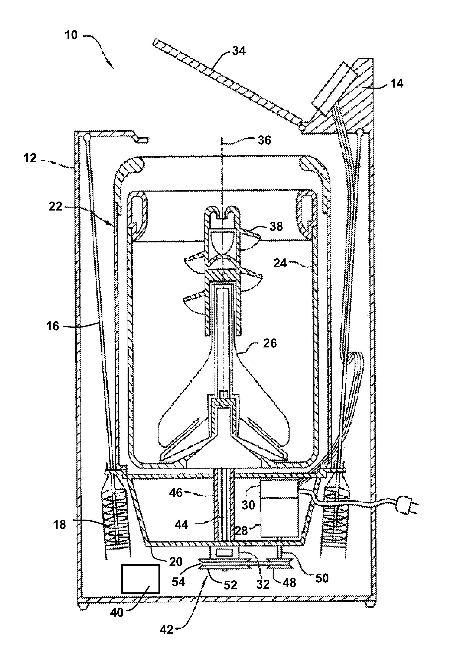 Washing machine with improved method of braking to a non-zero speed