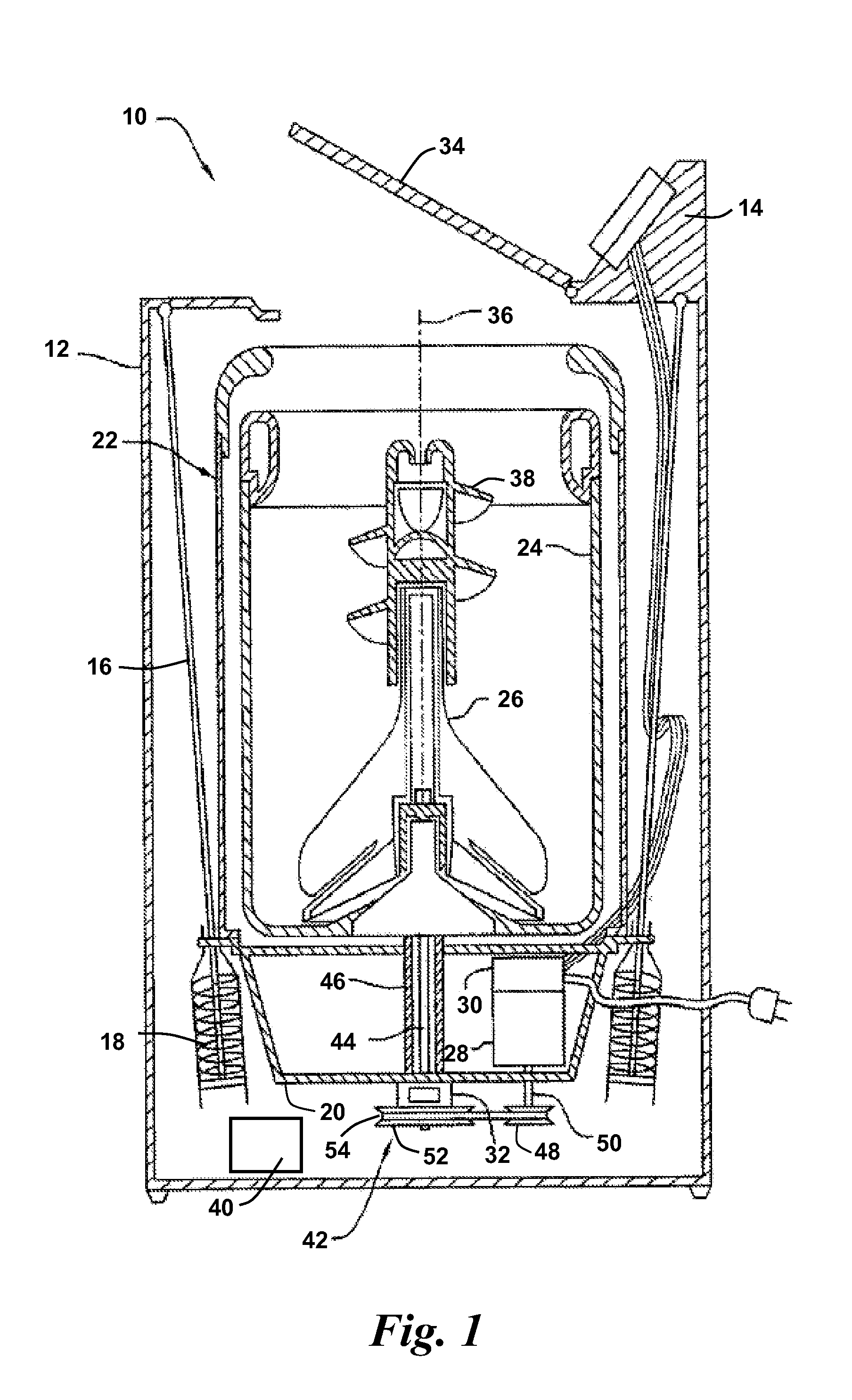 Washing machine with improved method of braking to a non-zero speed