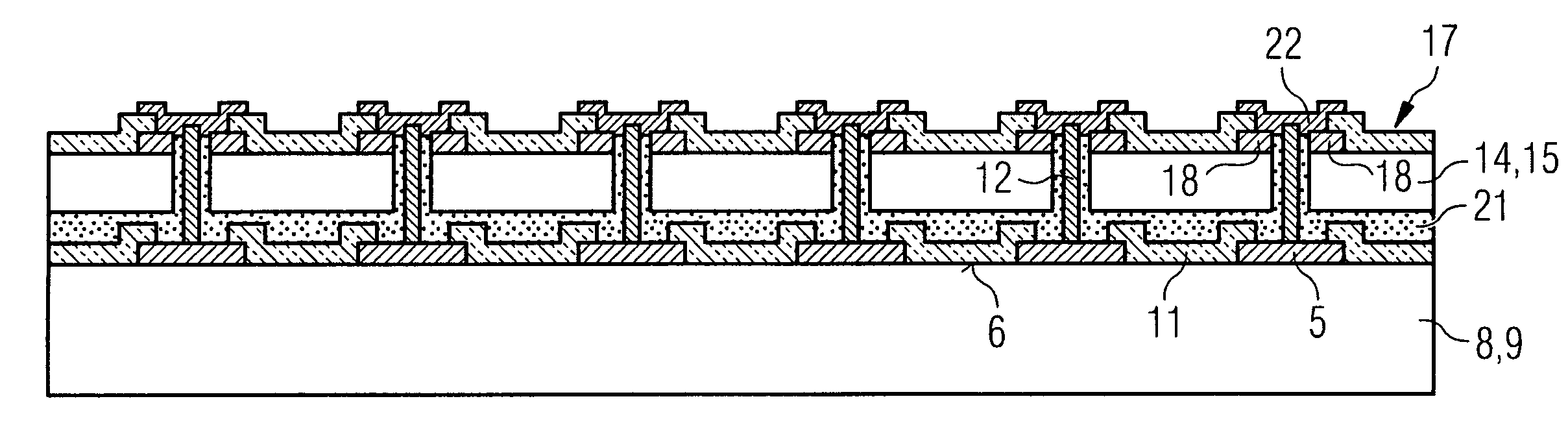 Semiconductor device with stacked chips and method for manufacturing thereof