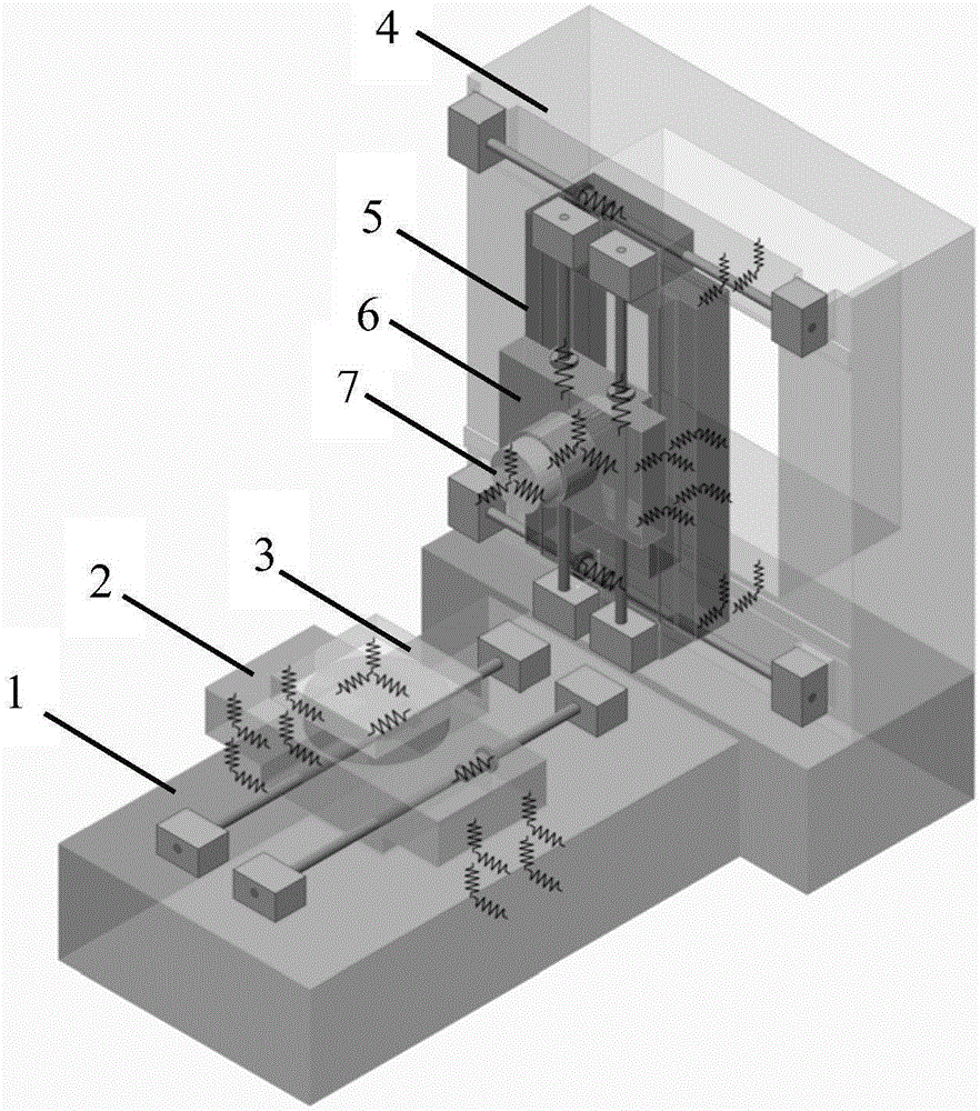 Whole machine static stiffness matching and designing method in view of machine tool top-down design