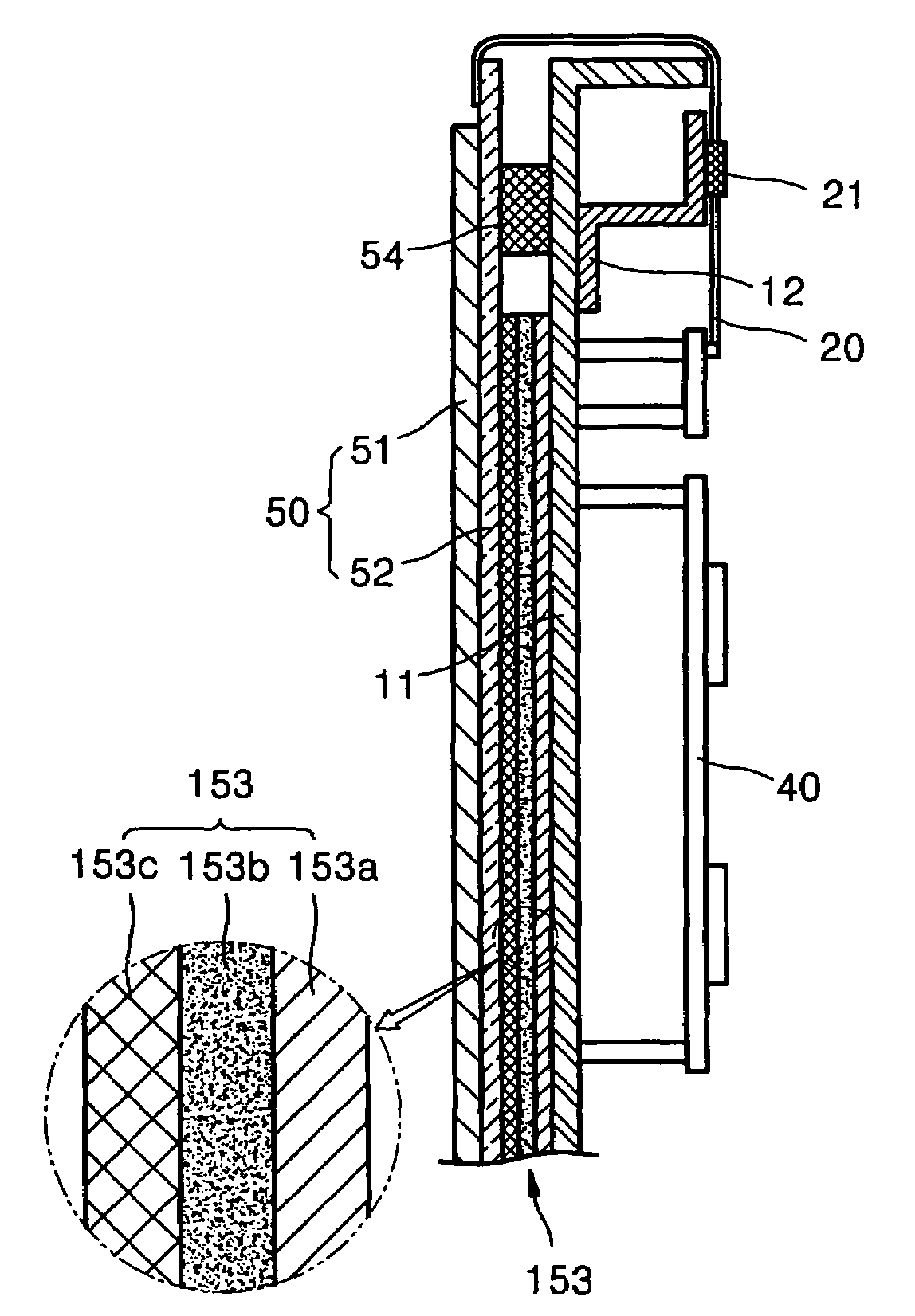 Heat dissipation structure for display panel and display module equipped with the structure