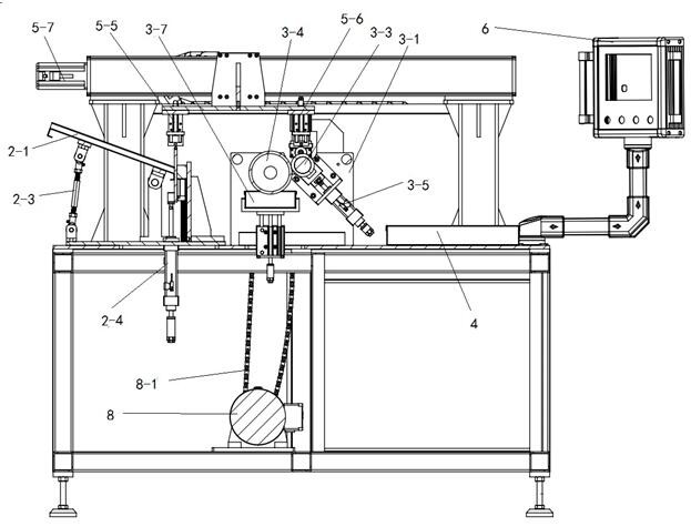 Automatic glue coating and sand planting machine for sand cap pipe and working method