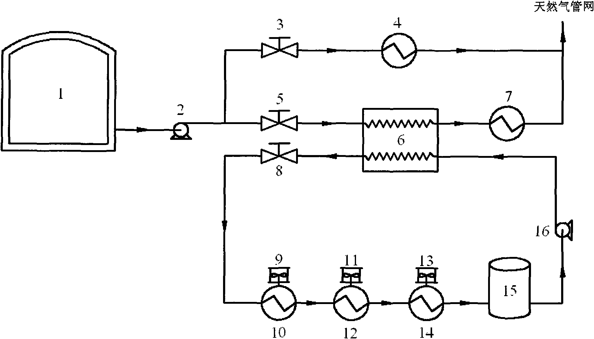 Refrigerant phase transformation-free refrigerator for recovering liquefied natural gas (LNG) cold energy