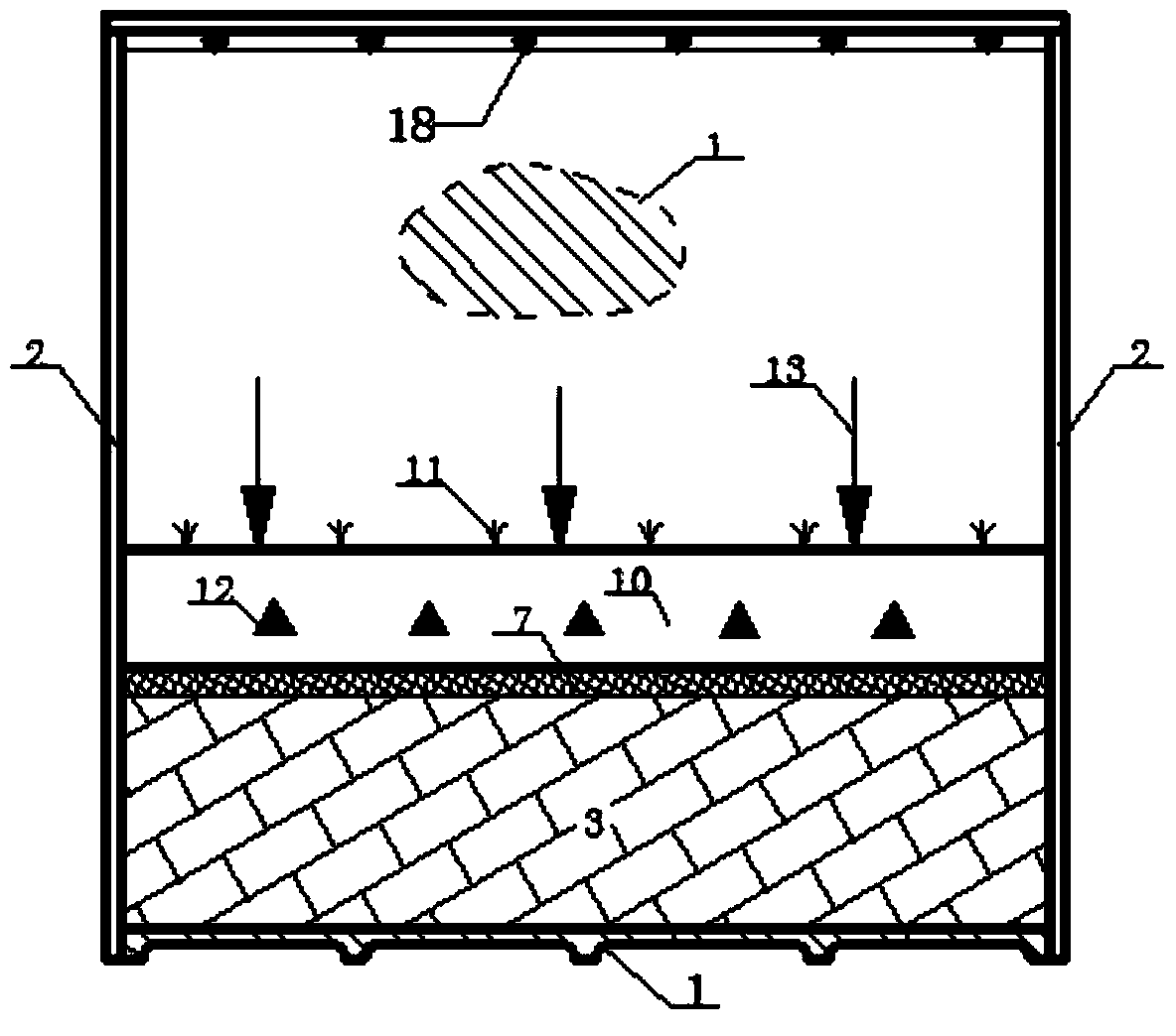 Magnetic field force-seepage force model test device applicable to earth-rock slope