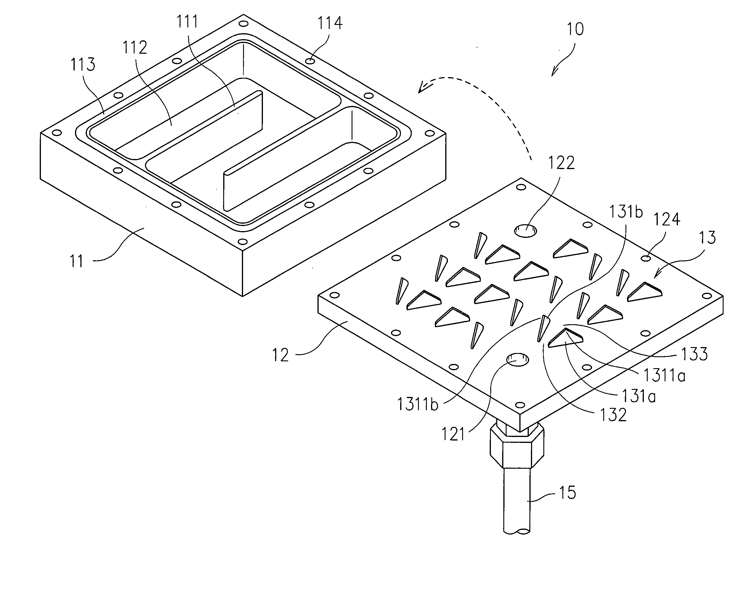 Cold plate with vortex generator