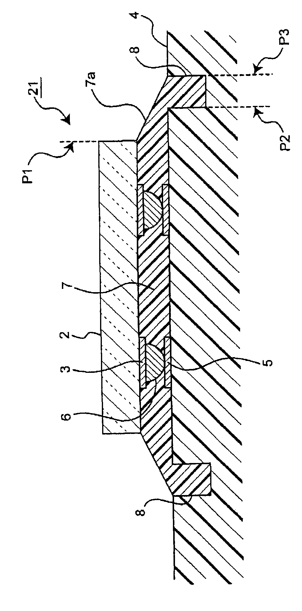 Semiconductor element mounting structure and semiconductor element mounting method