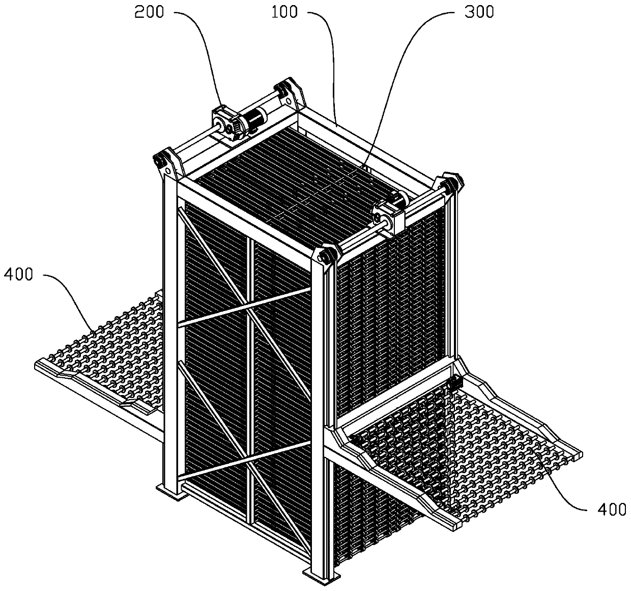 Stereoscopic warehouse for sheet material