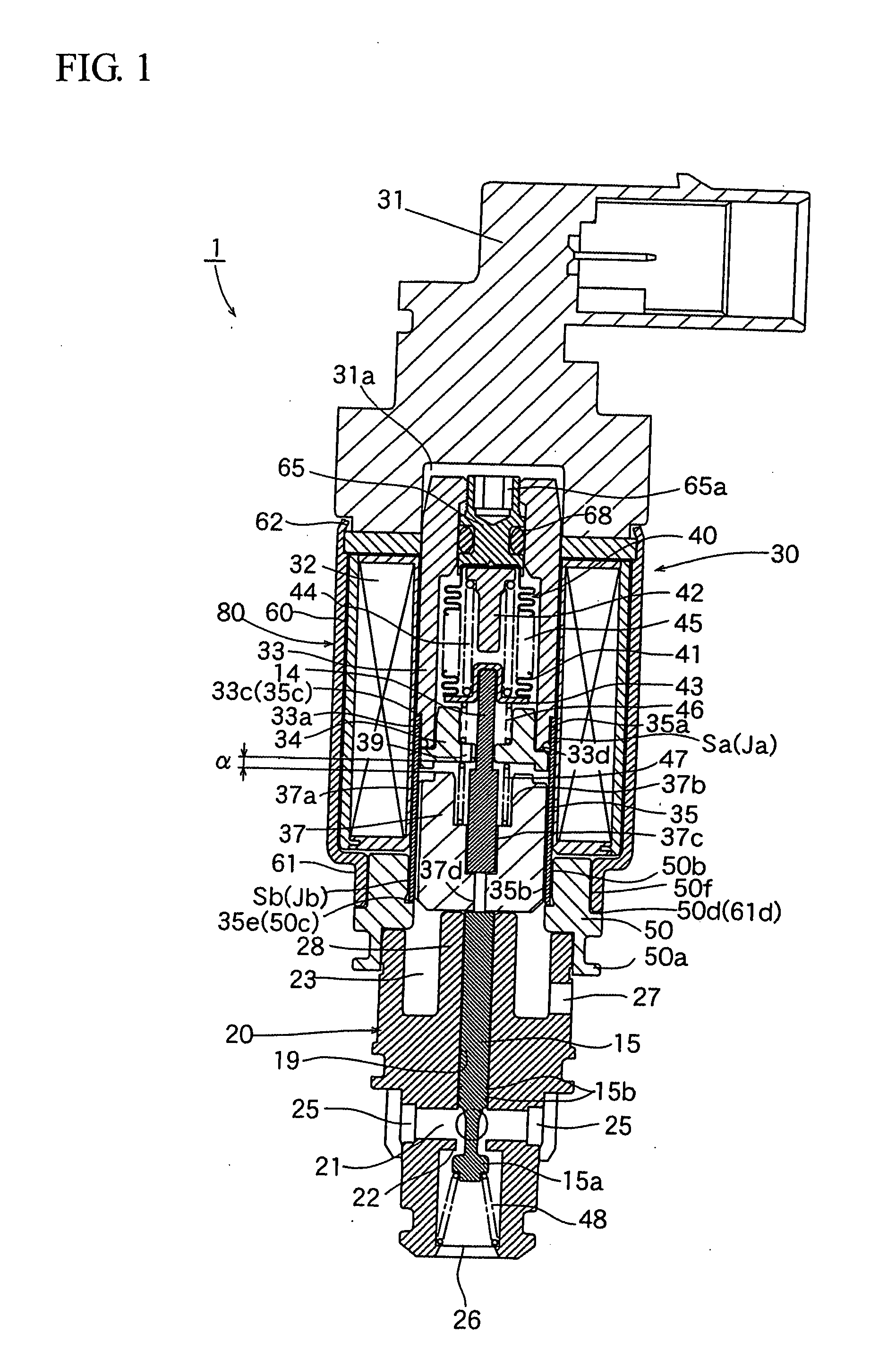 Method of manufacturing an assembled body composed of a plurality of members, manufacturing method of electromagnetic control valve, and control valve for variable capacity compressors