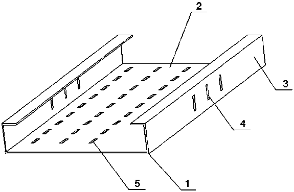 High permeability tray type cable bridge