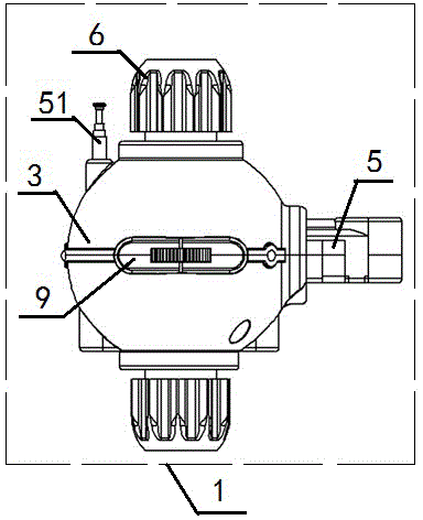 Spherical gravitational venous transfusion monitor