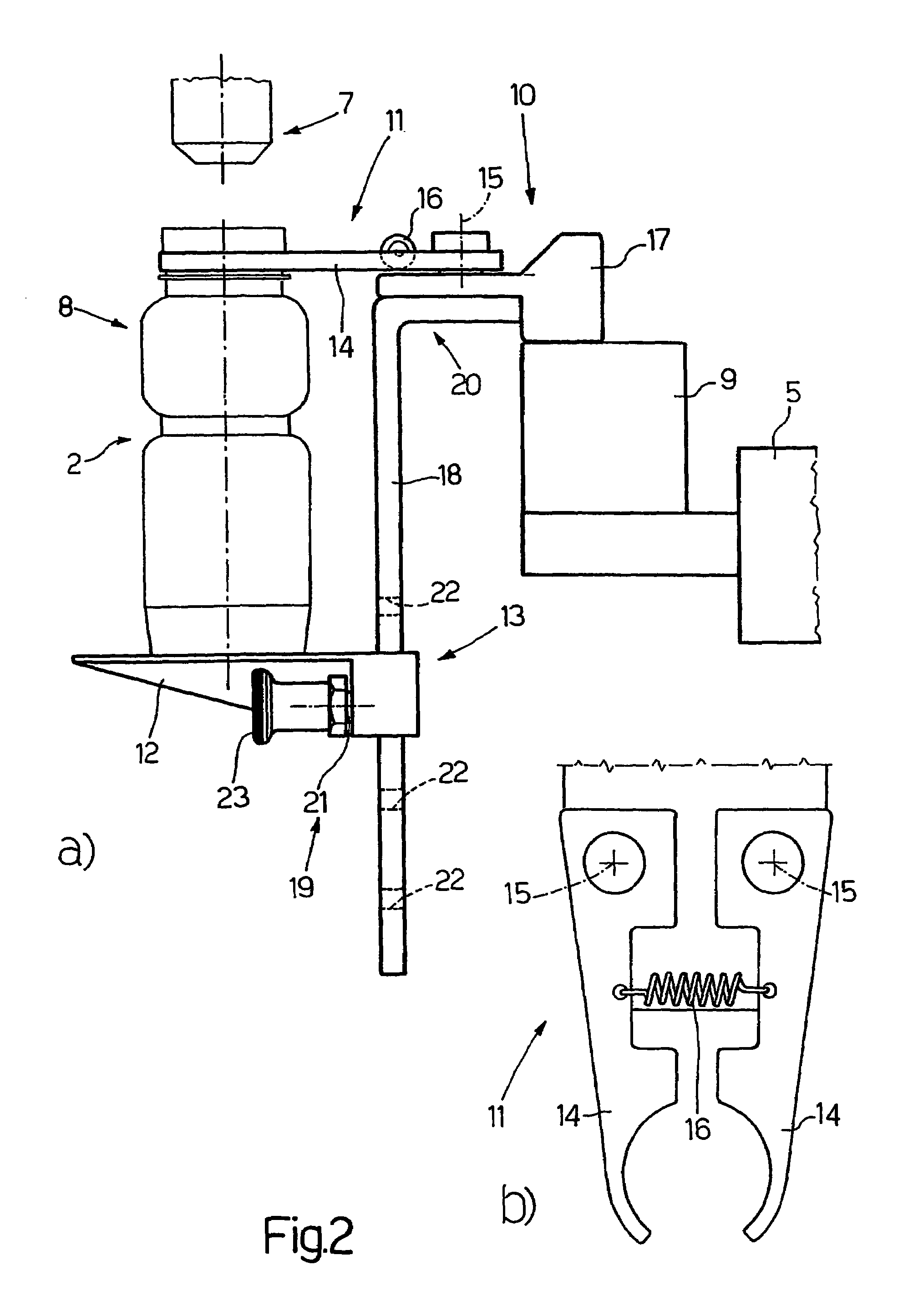 Machine for filling containers