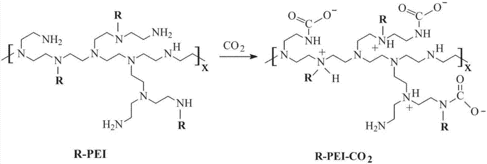 Hydrophobically modified polyethyleneimine foaming agent