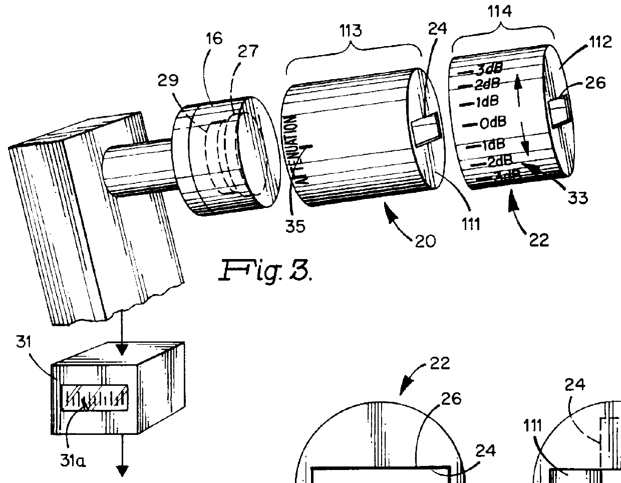 Variable attenuator for satellite signals