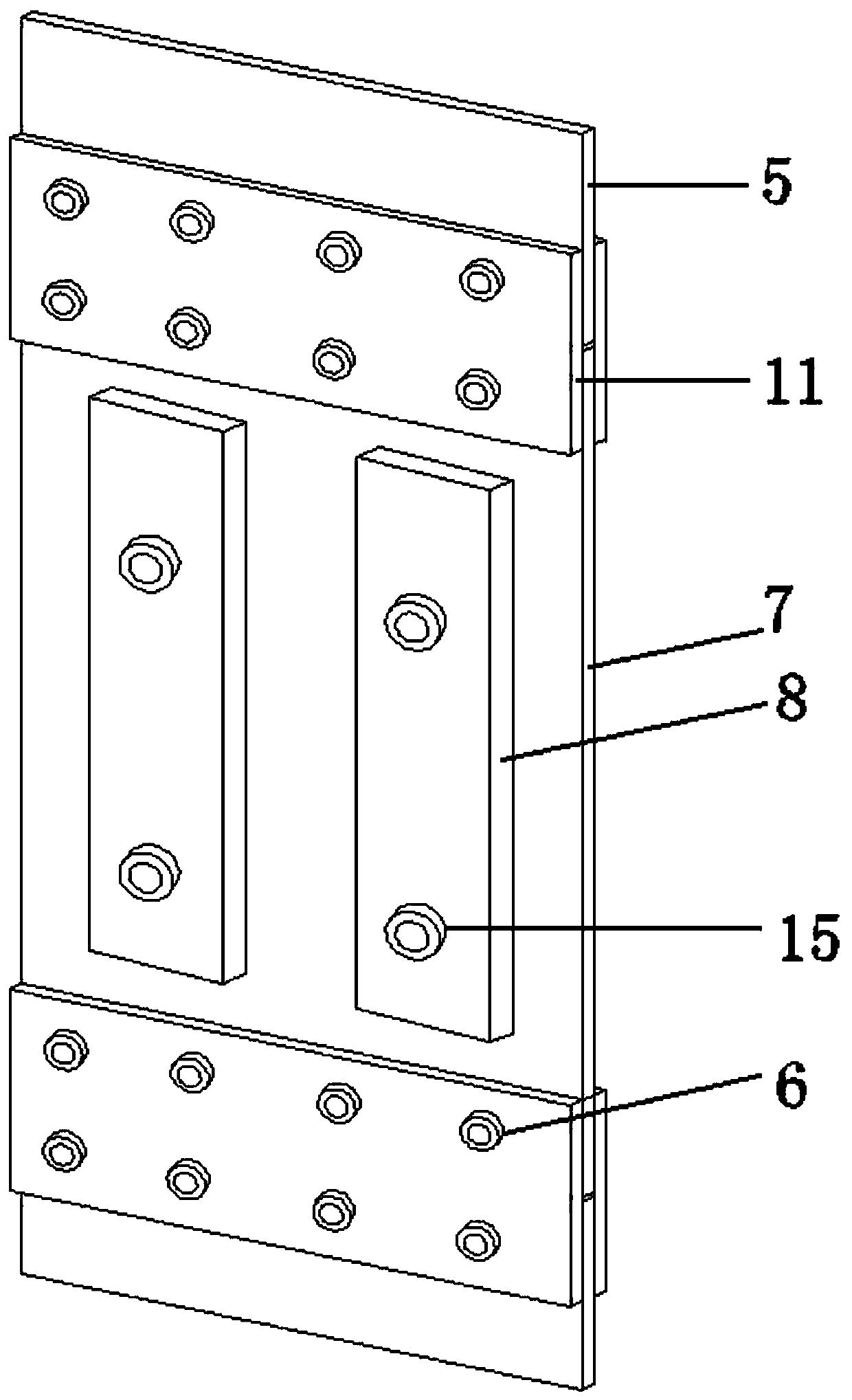 Self-resetting concrete bridge pier with replaceable anti-buckling energy-consuming steel plate at bottom