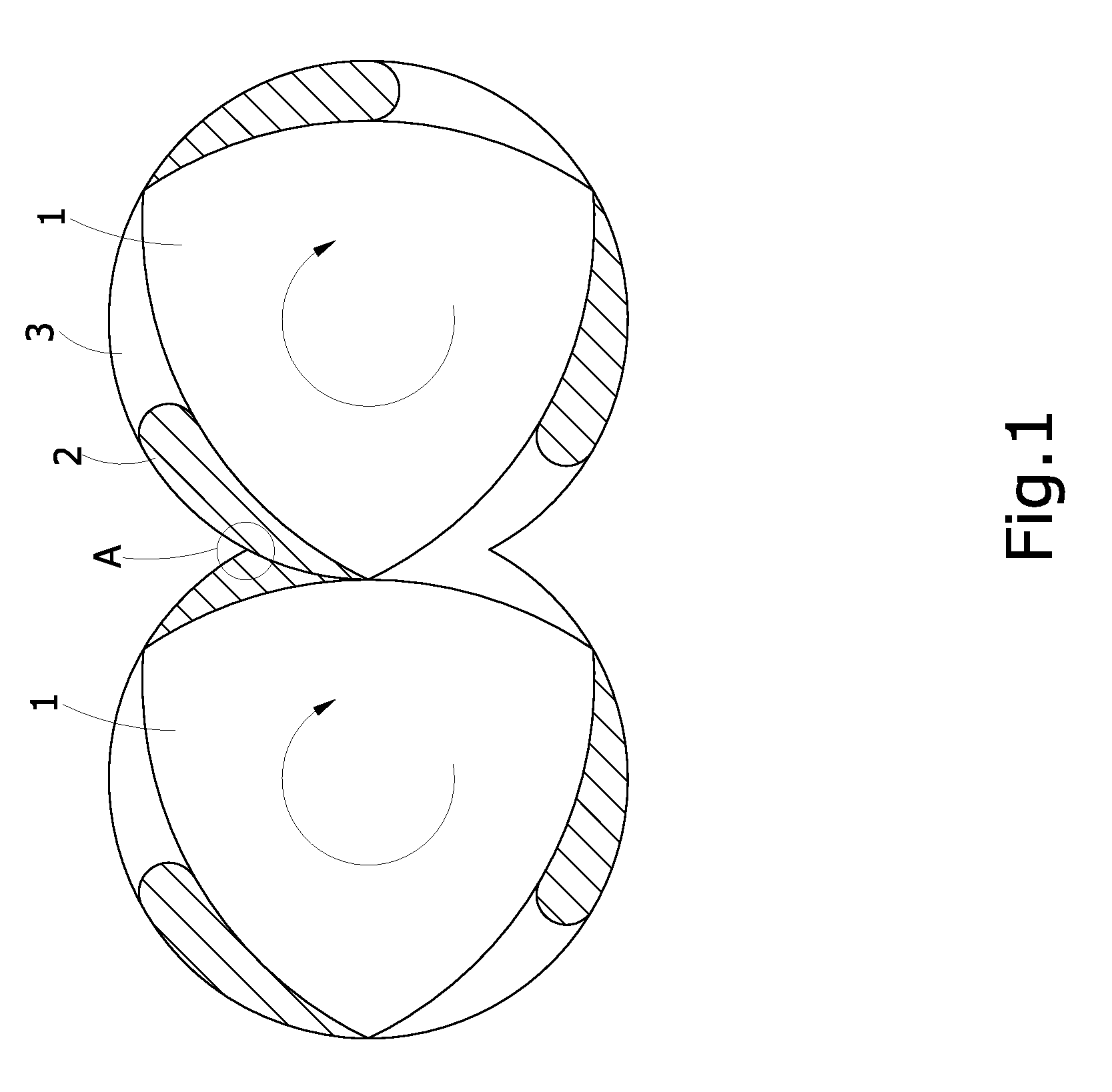 Counter-rotating twin screw extruder