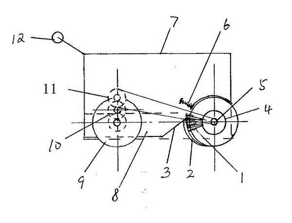 Push wheel driving type ground sweeper