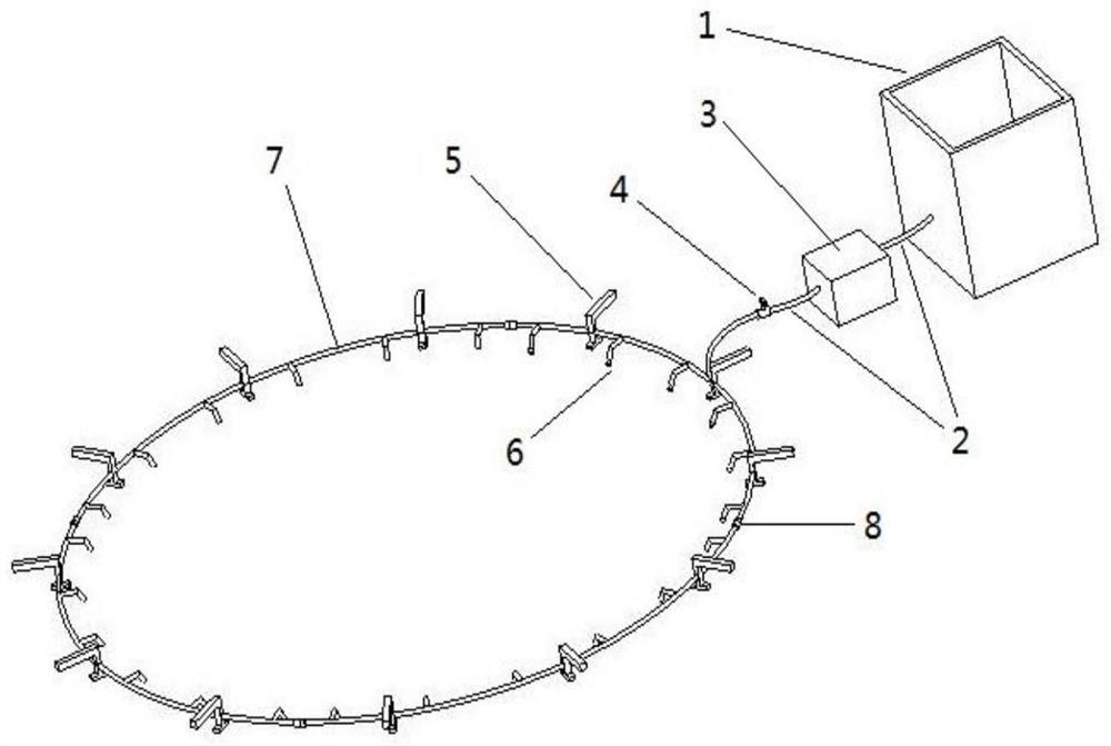 Device suitable for flushing surface of spent fuel dry-method storage container