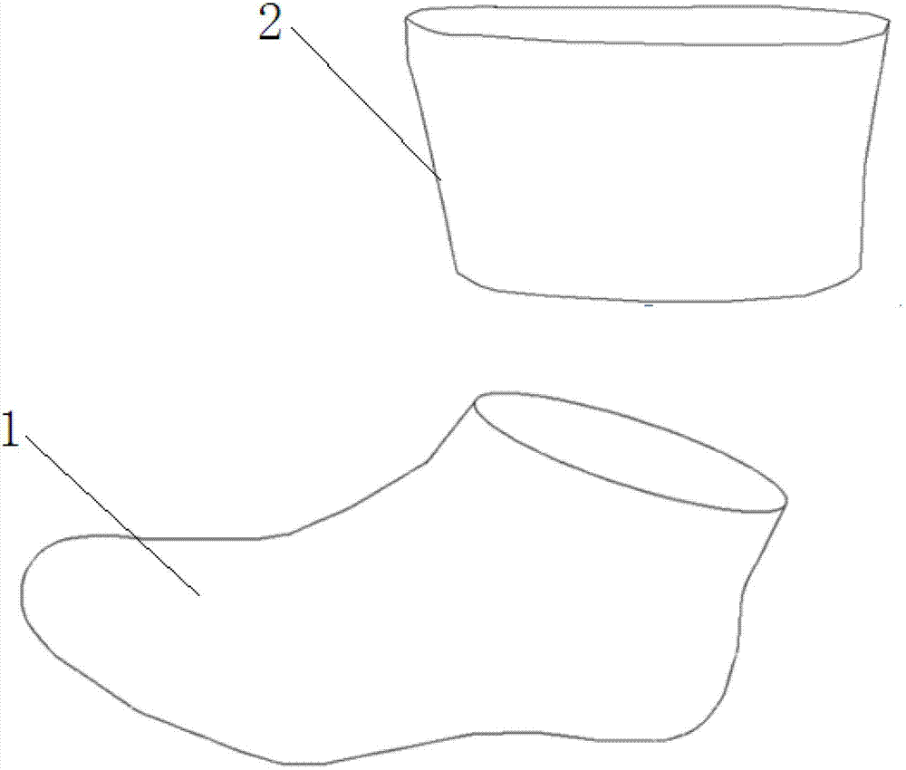 Sizing method of high-waist leather boot barrel