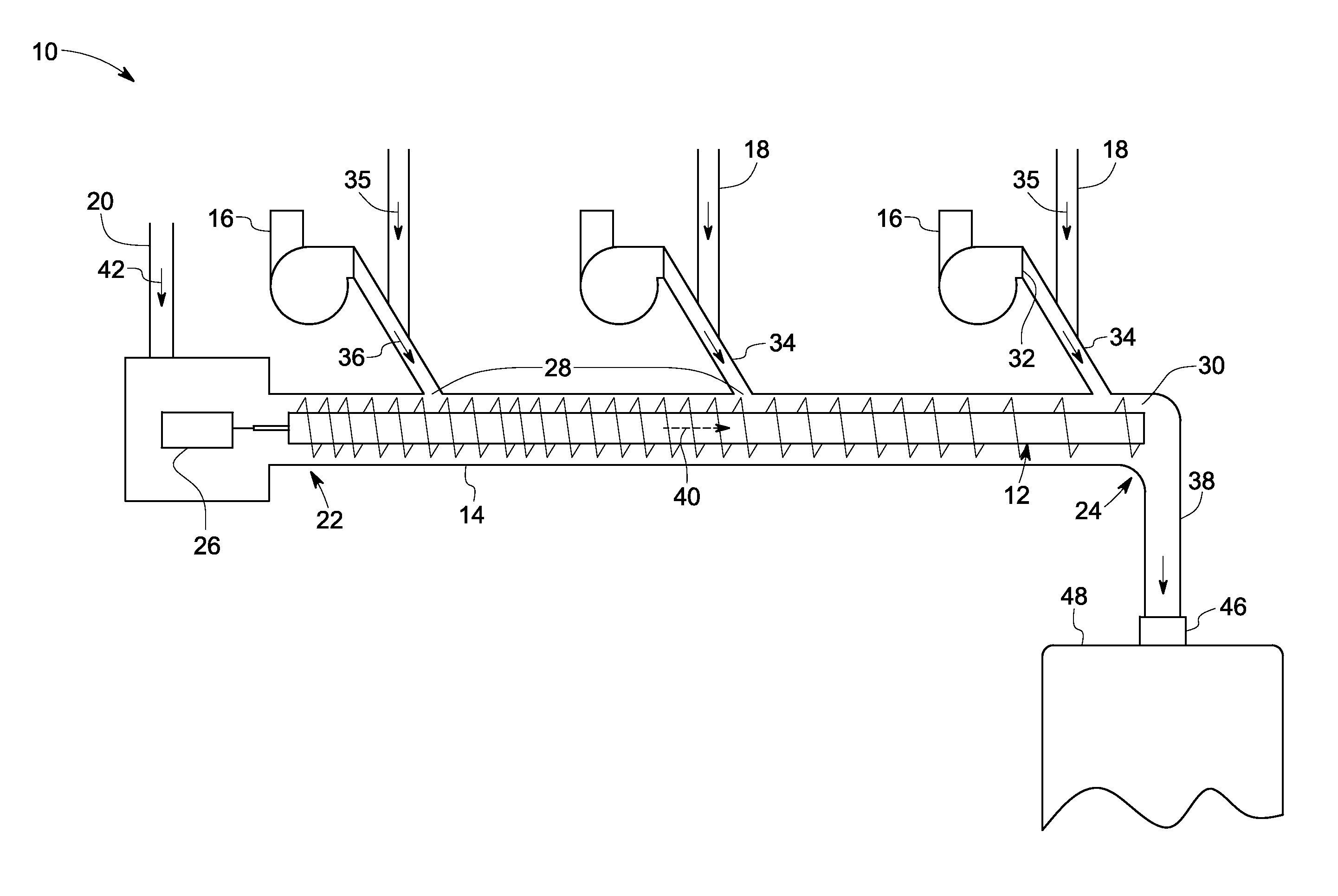 Solid fuel transporting system for a gasifier