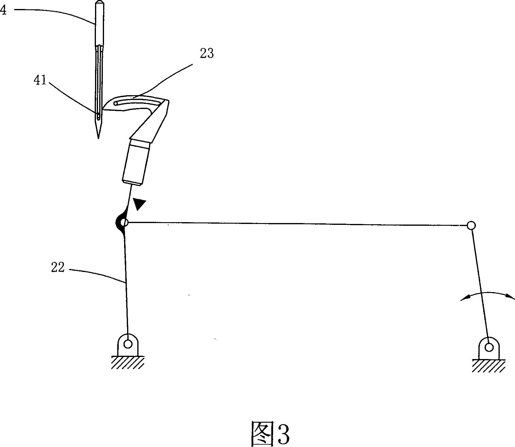 Skipping stitch device of sewing machine