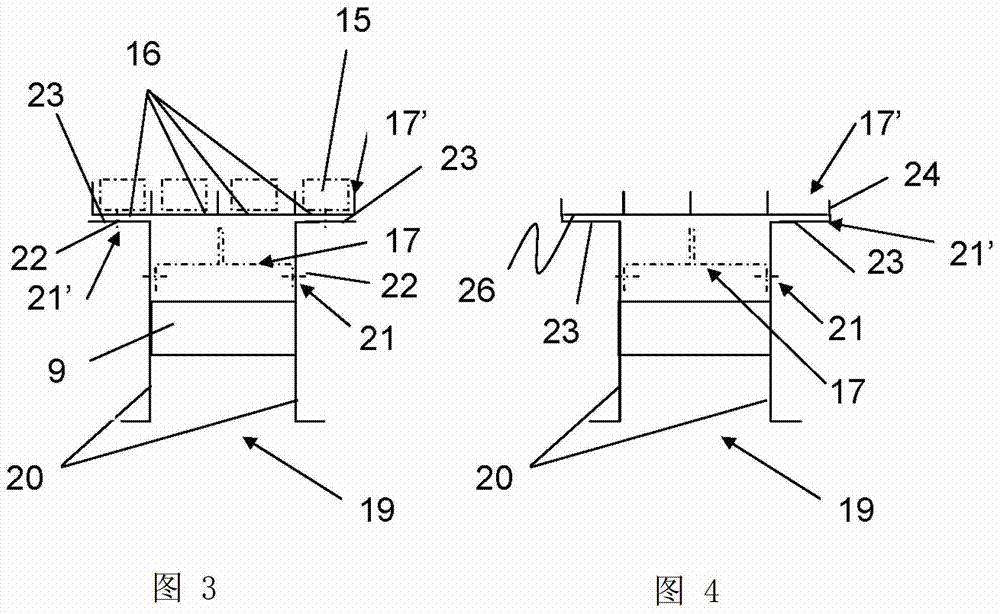 Textile machine with support device for second drag chain guide