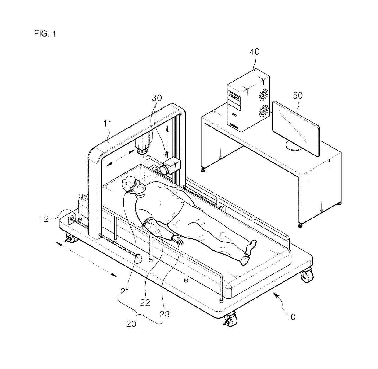 Breath analysis system using gas image detection method