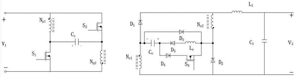 Soft-switch full wave rectifying push-pull normal shock inverter