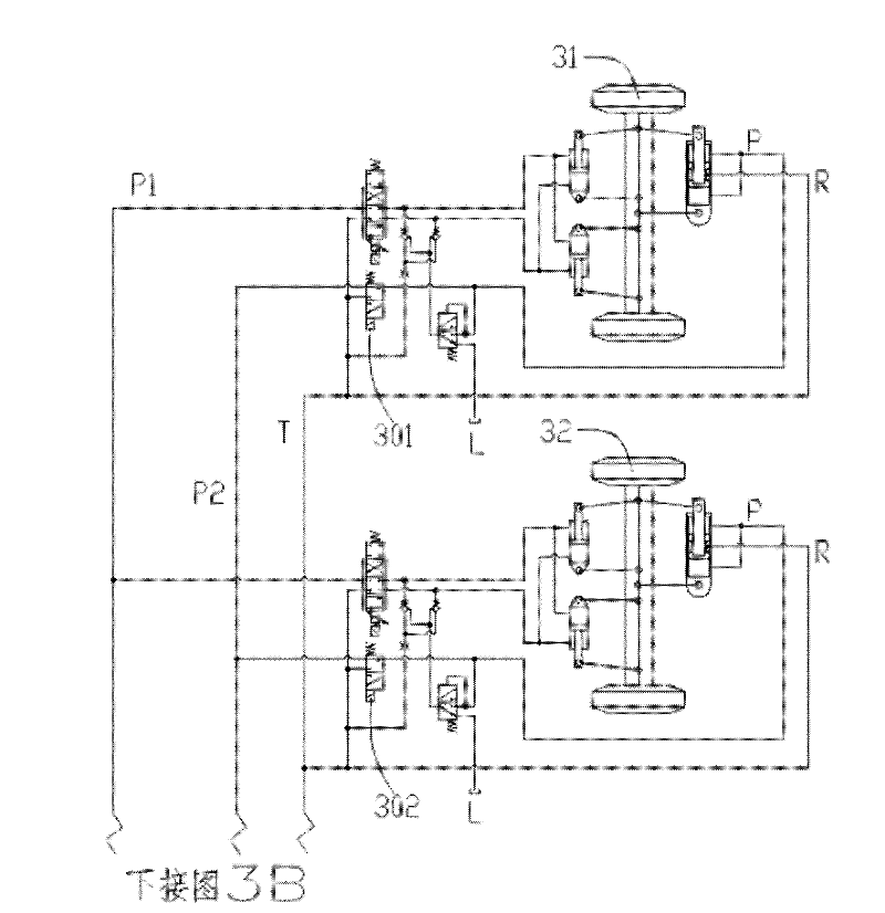 Engineering mechanical vehicle, vehicle steering following control system and vehicle steering following control method