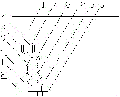 Irrigation device for densely planted crops