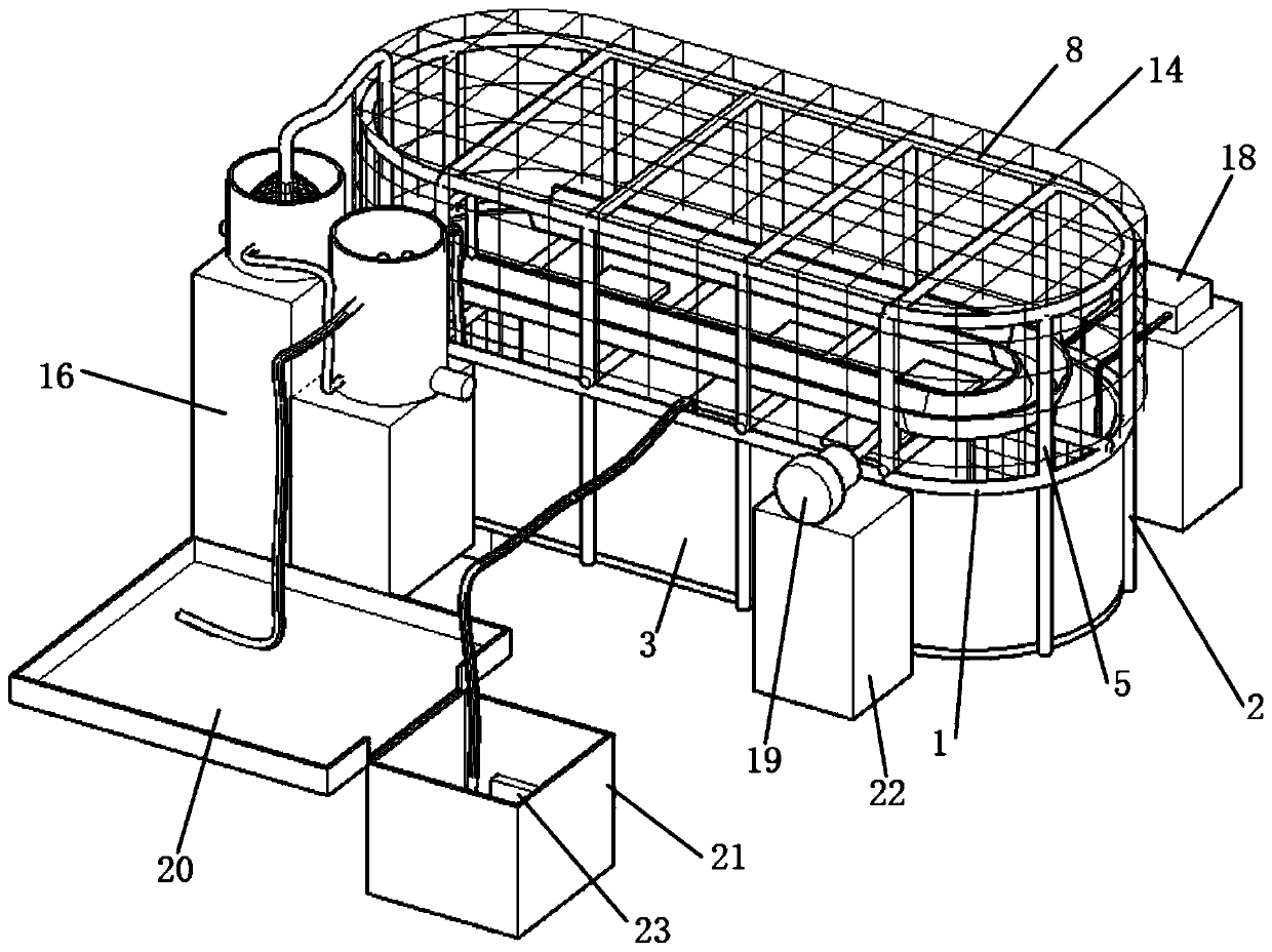 Vertical-circulation comprehensive breeding device and mounting method thereof