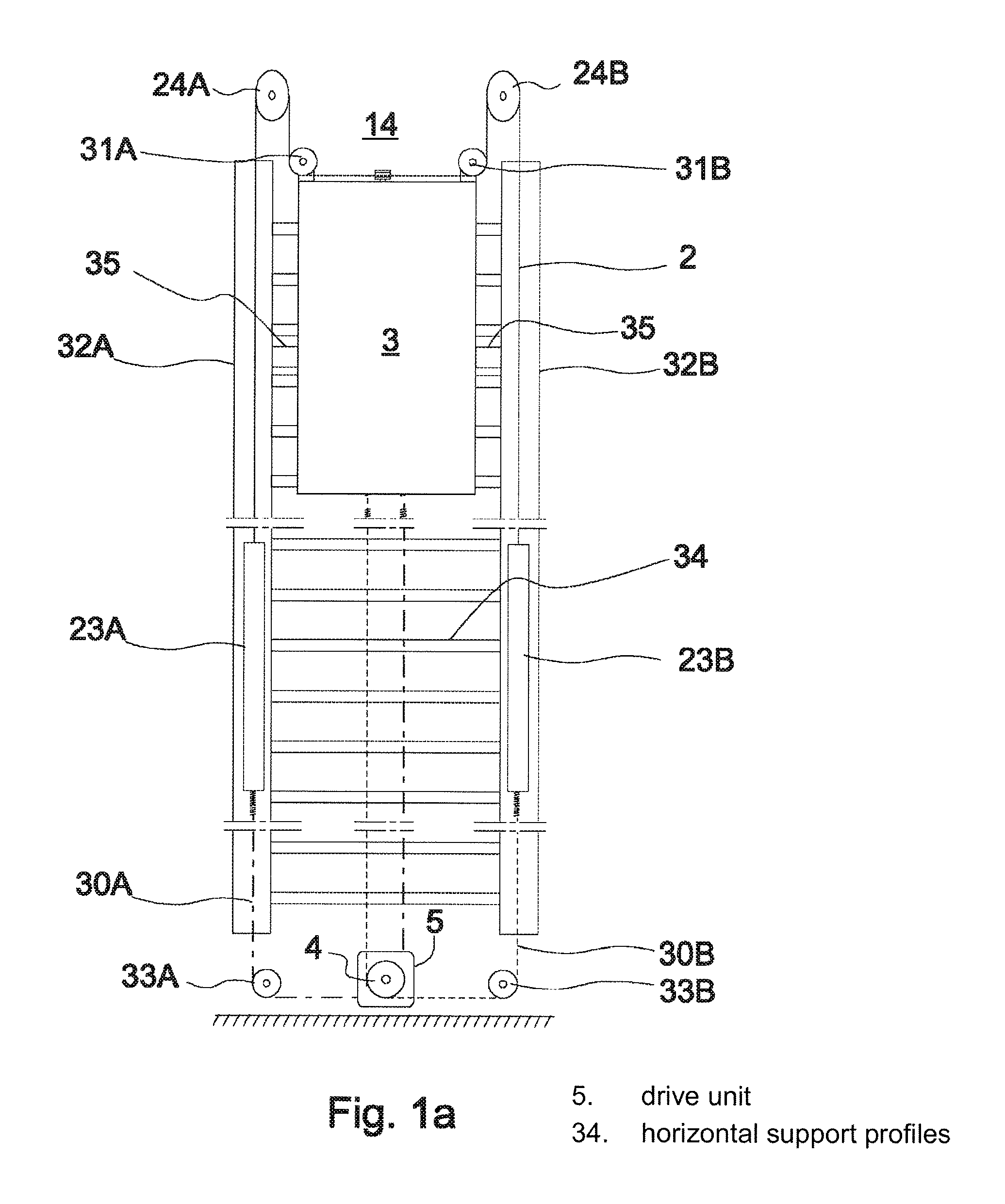 Elevator with detachable drive unit