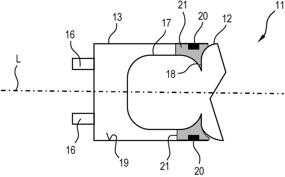 Lighting device including interconnected parts