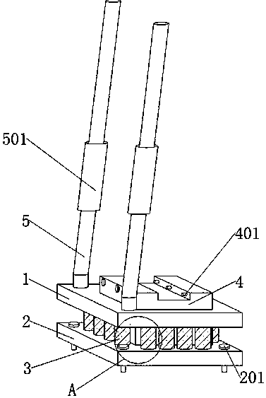 Building windproof and shock absorbing structure