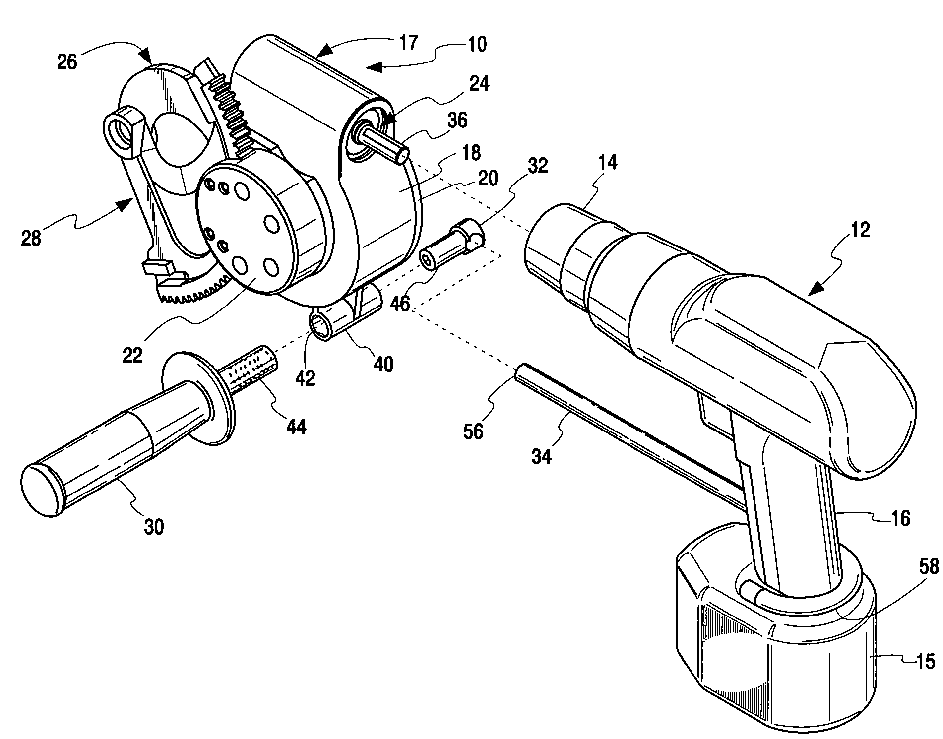 Drill powered cable cutter