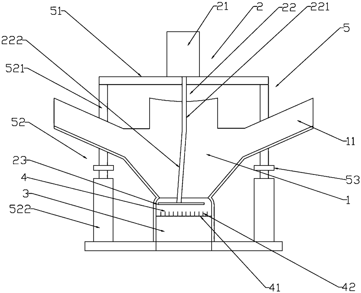 Powder coating extruder