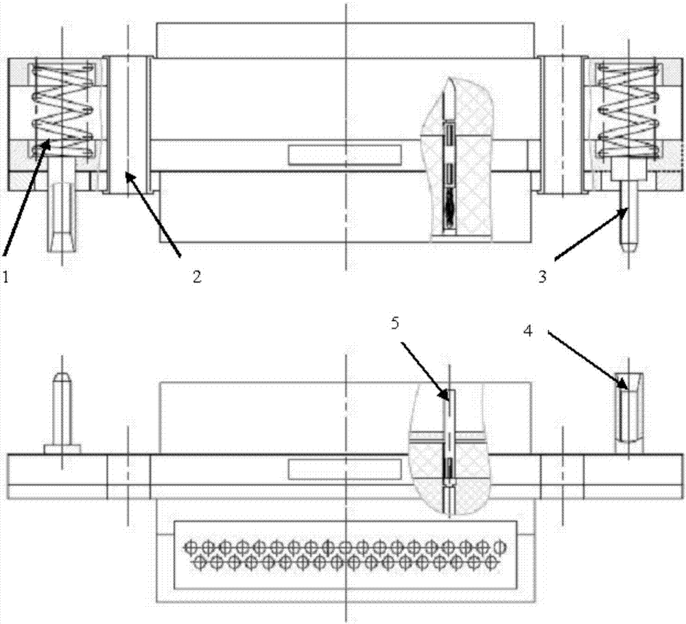 Spacing aligning device based on micro rectangular floating blind-mating connector