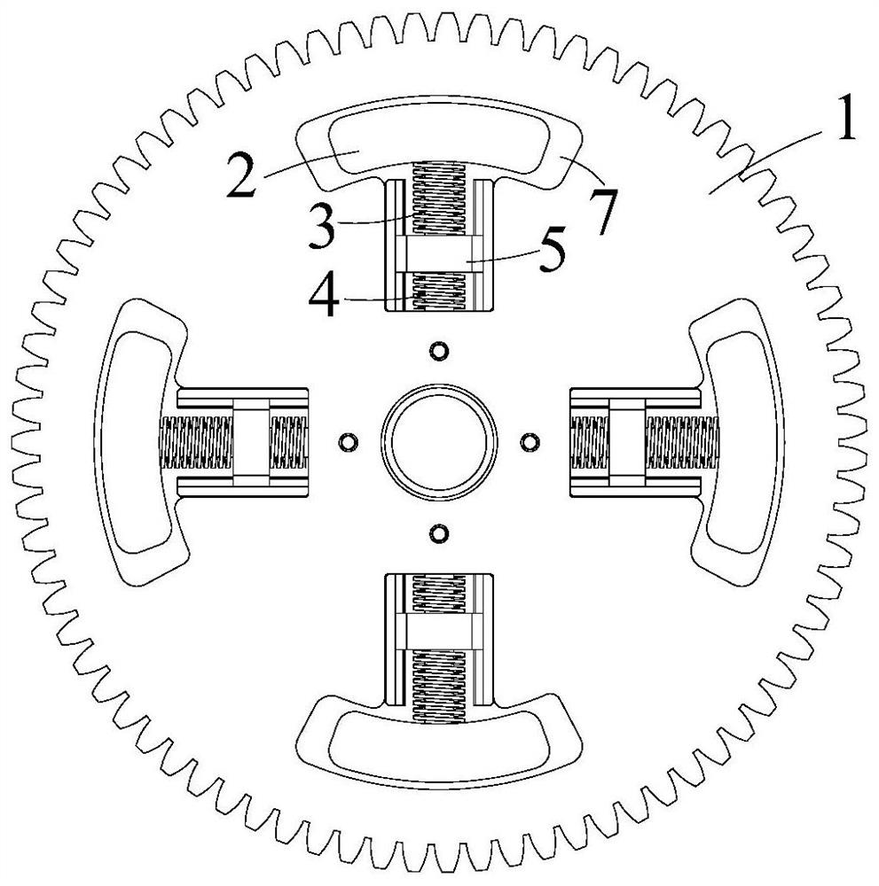 Self-adaptive power vibration reduction gear