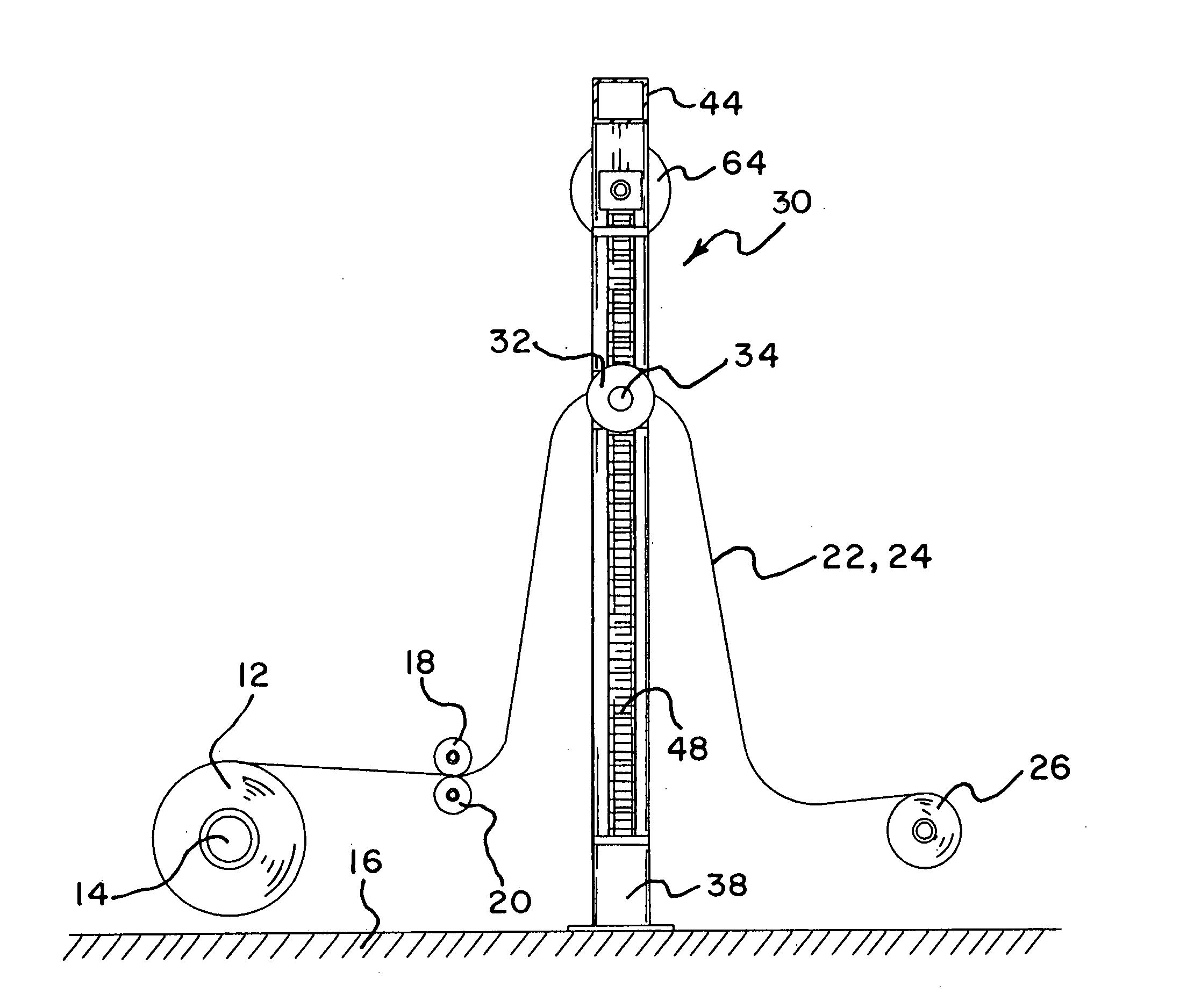 Adjustable vertical accumulator for slitting operation