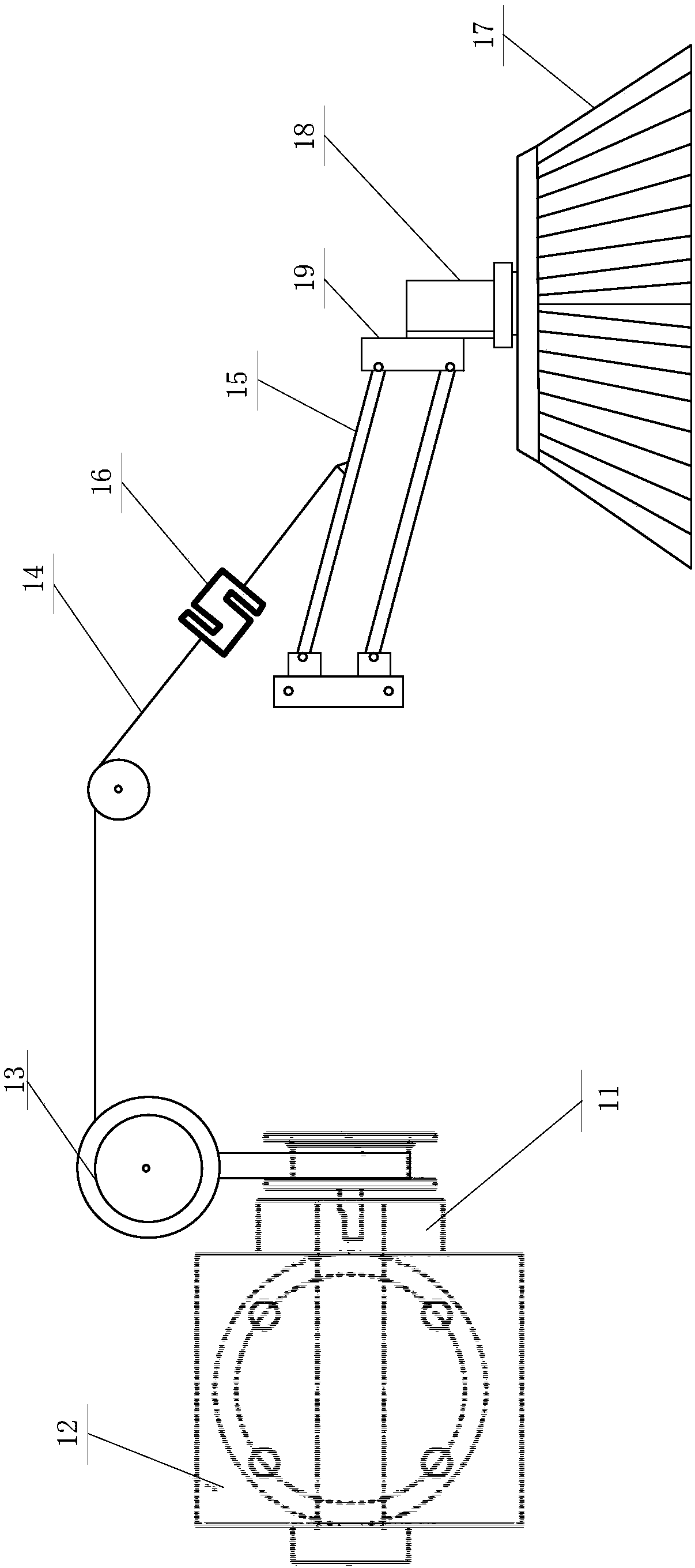 Disk sweeping automatic position adjusting device and adjusting method of sweeping machine