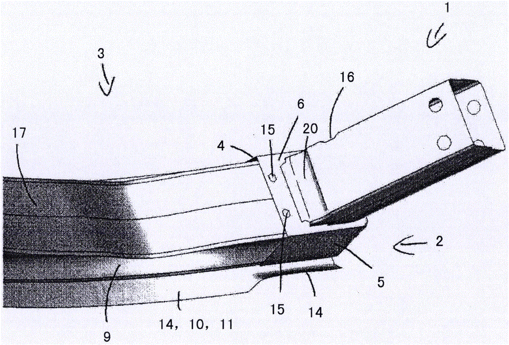 Bumper system for motor vehicle