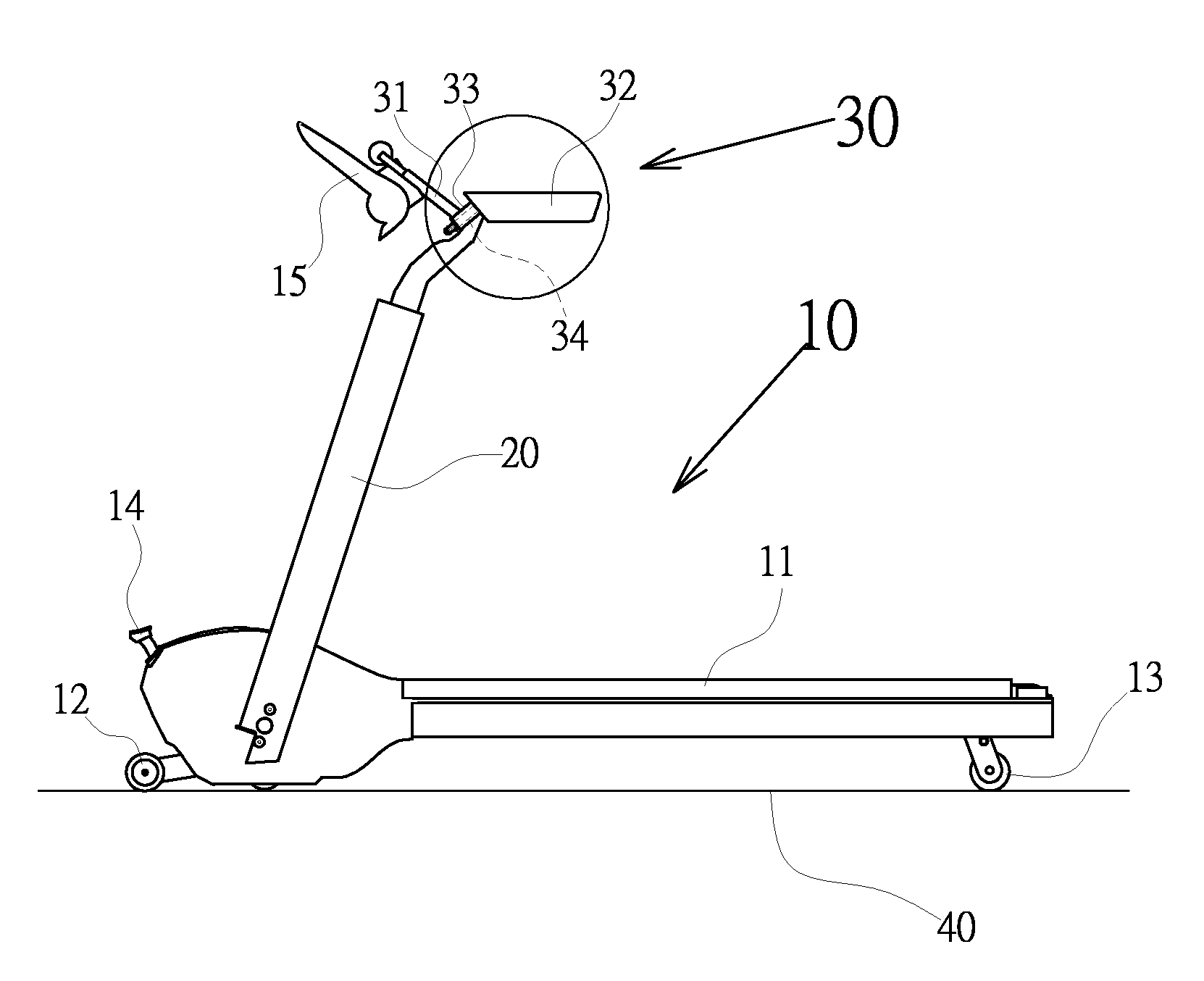 Bendable handrail assembly of an exercise apparatus