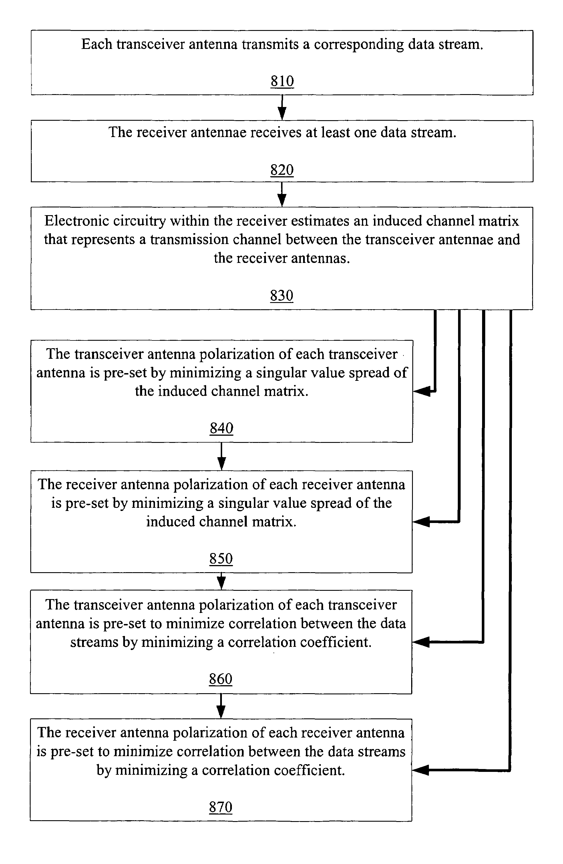 Spatial separation and multi-polarization of antennae in a wireless network