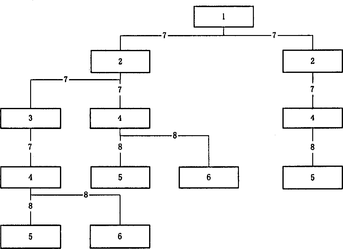 Hierarchical network information content managing method based on public key basic facilities