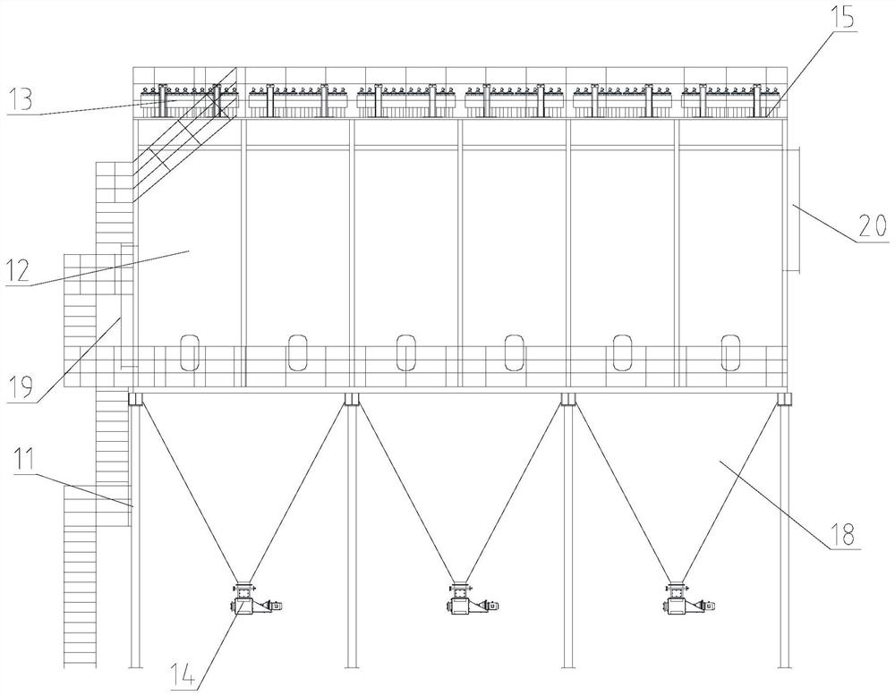 Dust removal system for removing and purifying sintering flue gas pollutants