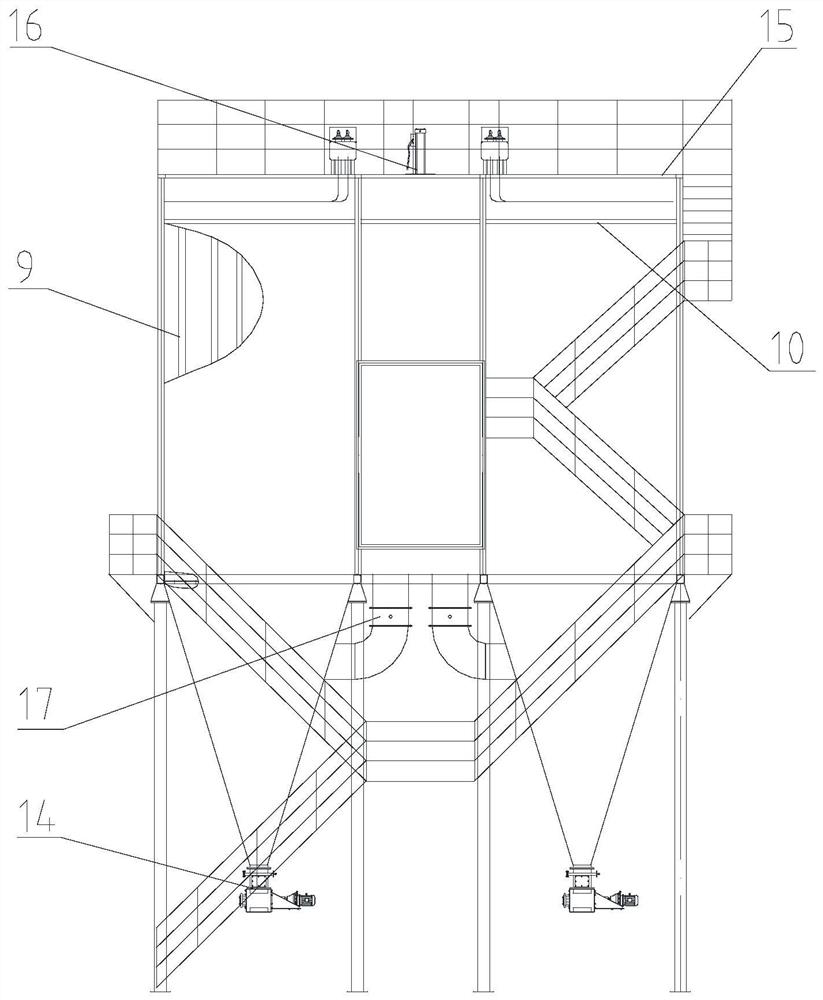 Dust removal system for removing and purifying sintering flue gas pollutants