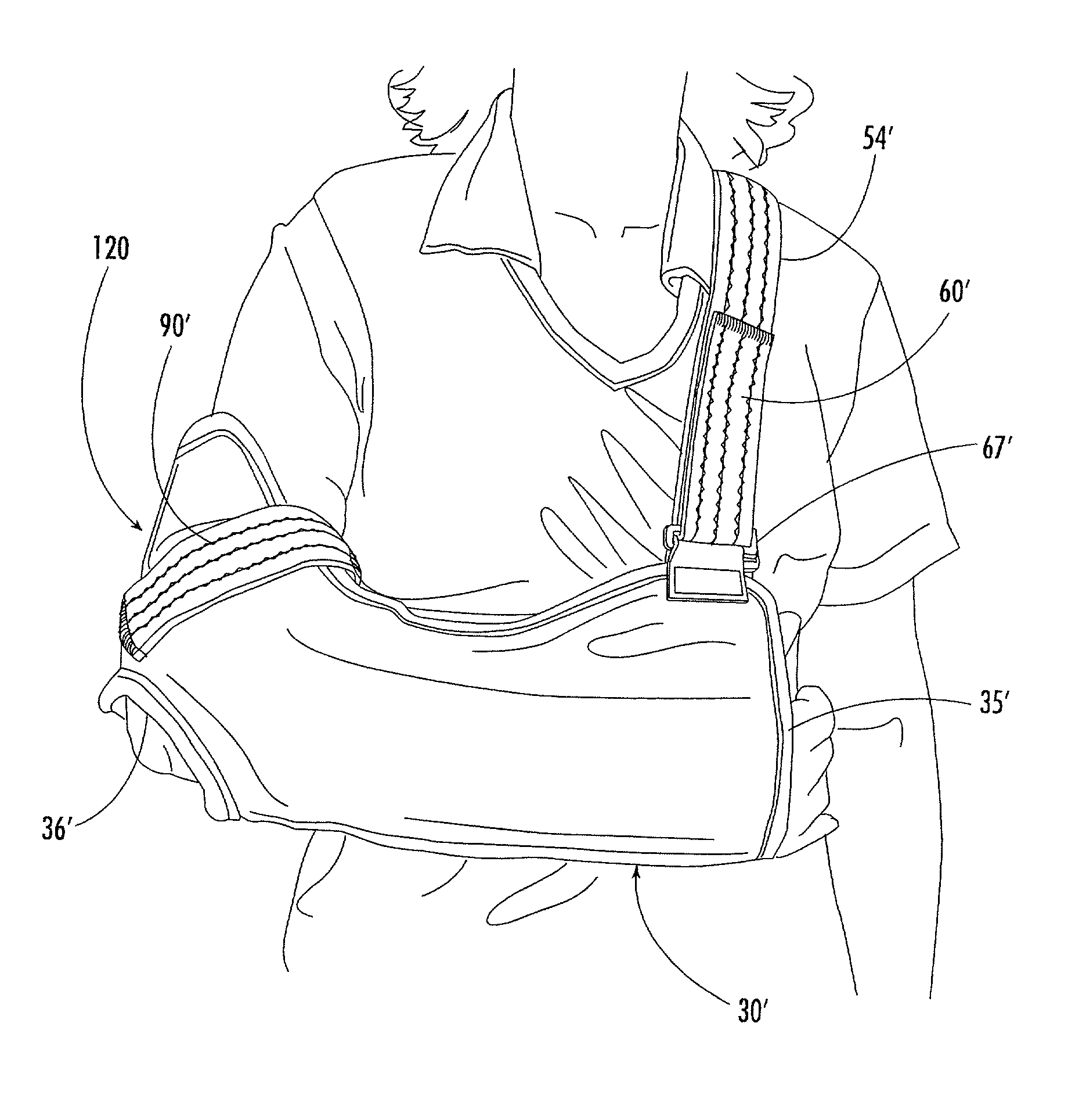 Shoulder abduction sling